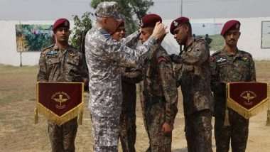 India News | Maroon Beret Ceremonial Parade Held at Garud Regimental Training Centre in UP's Chandinagar