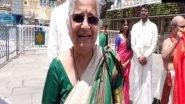India News | Rajya Sabha MP Sudha Murty Offers Prayers at Tirupati Balaji Temple, Says "will Do My Level Best to Serve My Country''