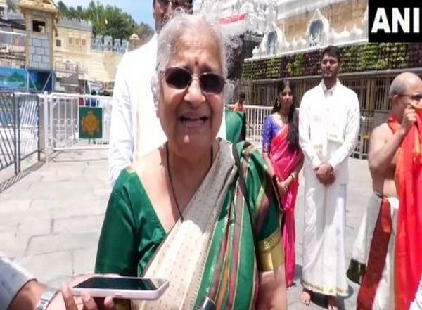 India News | Rajya Sabha MP Sudha Murty Offers Prayers at Tirupati Balaji Temple, Says 