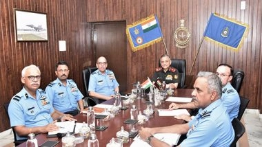 India News | Prayagraj: CDS Gen Anil Chauhan Visits Central Air Command, Emphasises Need of Synergy in Armed Forces