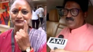 India News |    Rival South Mumbai Candidates, UBT Sena's Arvind Sawant and Sena's Yamini Jadhav Cast Their Vote