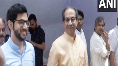 India News | Uddhav Thackeray, His Wife Rashmi and Son Aaditya Cast Their Vote in Mumbai