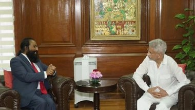 World News | EAM Jaishankar Meets Mauritius Envoy to UN; Discusses a Range of Global Issues