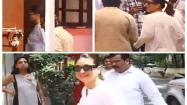 Entertainment News | LS Polls: Saif, Kareena Twin in White as They Step out to Cast Vote