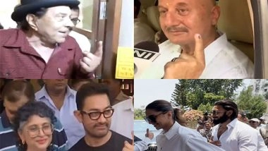Entertainment News | From Dharmendra, Aamir Khan, to Deepika-Ranveer, Bollywood Stars Turn out in Droves for Lok Sabha Polls