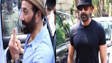Entertainment News | Sunny Deol, Bobby Deol Cast Vote in Mumbai
