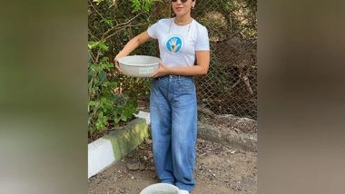 Entertainment News | Bhumi Pednekar Installs Scores of Water Bowls in Mumbai to Help Animals Cope with Scorching Summer Heat