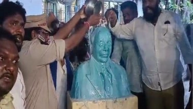India News | Andhra Pradesh: Ambedkar Statue Vandalised in Pithapuram