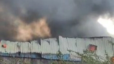 India News | Massive Fire at Factory in Mundka Industrial Area in Delhi, None Hurt