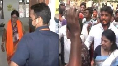 India News | LS Polls: TMC Protests Against BJP Leader Agnimitra Paul's Alleged Entry into Polling Station