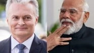 World News | PM Modi Congratulates Gitanas Nauseda on Re-election as Lithuania President