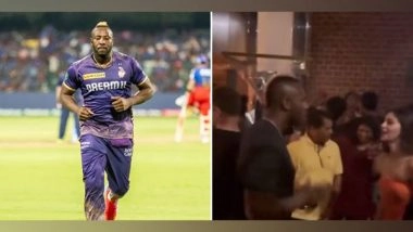 Entertainment News | KKR All-rounder Andre Russell Grooves to SRK's 'Lutt Putt Gaya' with Ananya Panday Post IPL Big Win