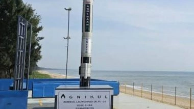 India News | Space Startup Agnikul Cosmos Successfully Launches Agnibaan SoRTed-01 from Private Launchpad in Sriharikota