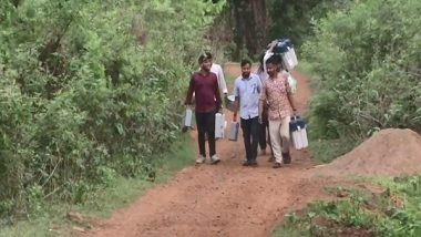 India News | Odisha: Officials Traverse Tough Terrain to Reach Polling Station