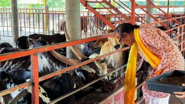 Business News | Dinesh Shahra Foundation Supports Gau Swarga's Mission to Preserve Indigenous Cows, Participates in Gau Seva