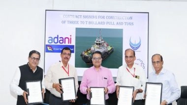 Business News | Udupi Cochin Shipyard Limited Receives New Order from Adani's Ocean Sparkle