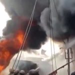 Agra Fire Video: Massive Blaze Erupts at Textile Market in Uttar Pradesh, Viral Clip Shows Black Smoke Covering Skies