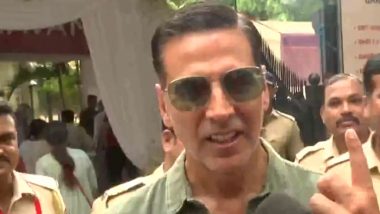 Lok Sabha Elections 2024 Phase 5: Akshay Kumar Displays Inked Finger After Voting in Mumbai, Urges Citizens To Vote Saying ‘I Want My India To Be Developed and Strong’ (Watch Video)