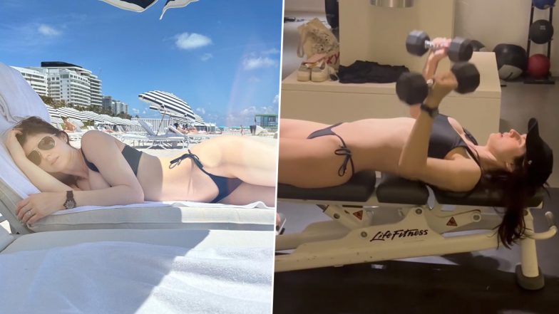 Alexandra Daddario Shows Versatility in a Chic Black Bikini on a Beach Vacation, Gives a Masterclass on How To Rock Beach to Gym Fashion! (View Pics and Video)