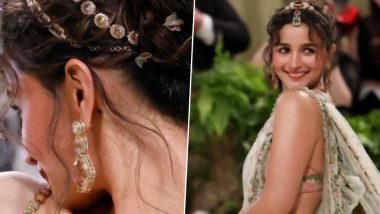 Alia Bhatt Wards Off Evil by Adding 'Kaala Teeka' to Her Met Gala 2024 Look; Photo of Her 'Nazar Na Lage' Moment Goes Viral!