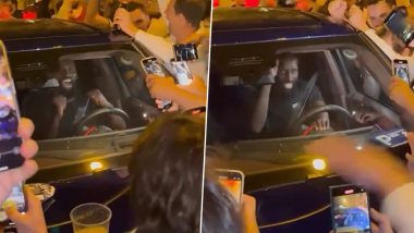 Antonio Rudiger Celebrates With Fans Outside Santiago Bernabeu Stadium After Real Madrid Beat Bayern Munich in UCL 2023–24 Semifinal (Watch Video)