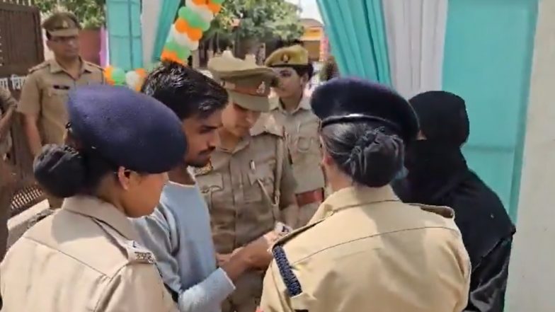 'Not a Job of Police': Sambhal ASP Anukriti Sharma Tells Cops Election Officials Have Right to Check IDs, Asks Them to Let Voters Go Inside Polling Station Amid Complaints (Watch Video)