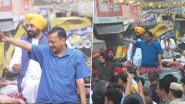 South Delhi Lok Sabha Election 2024: CM Arvind Kejriwal, Punjab CM Bhagwant Mann Conduct Roadshow in Support of AAP Candidate Sahiram Pahalwan in Mehrauli (Watch Video)