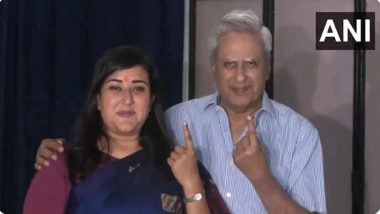 Lok Sabha Elections 2024 Phase 6: BJP Candidate from New Delhi LS Seat, Bansuri Swaraj Casts Vote, Urges Voters to Participate in Mega Festival of Democracy (Watch Video)