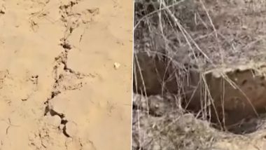 Land Crack in Barmer: Land Cracks Up to Two Kilometers in Rajasthan Overnight, Multiple Videos of 'Barmer Land Crack' Surface Days After Huge Sink Hole Appears in Bikaner