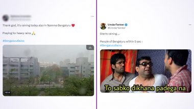 #BengaluruRains Videos, Funny Memes and Tweets Go Viral As Bengaluru Witnesses Rain, People Enjoy Cool Weather After Days of Scorching Summer Heat