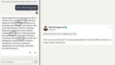 Bhavish Aggarwal, Ola Cabs CEO, Warns of 'Pronoun Illness' Spreading in India After LinkedIn AI Bot Uses 'They' for His Profile Writeup