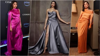 How To Wear Satin Dress? Deepika Padukone, Kareena Kapoor Khan and Priyanka Chopra – Take Inspiration From Bollywood Divas To Master the Satin Dress Trend