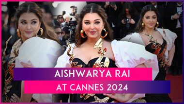 Cannes 2024: Aishwarya Rai Bachchan Walks The Red Carpet In Stunning Black & Gold Gown With Injured Arm In Cast