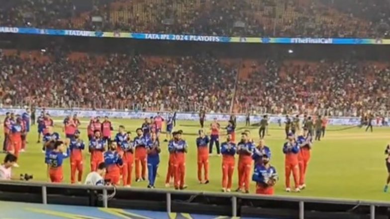 Dinesh Karthik Receives Guard of Honour From RCB Teammates As He Retires From Indian Premier League Following Defeat Against RR in IPL 2024 Eliminator (Watch Video)