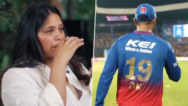 Dinesh Karthik's Wife Dipika Pallikal Gets Emotional While Talking About Him As RCB Pay Special Tribute to DK On His IPL Retirement (Watch Video)