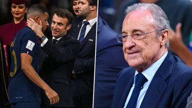 Kylian Mbappe to Real Madrid Transfer Latest News: French President Emmanuel Macron and Los Blancos President Florentino Perez Still In Disagreement Over Star Footballer's Paris Olympics Participation