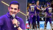 IPL 2024: Gautam Gambhir Reacts After Kolkata Knight Riders Beat Mumbai Indians at Wankhede Stadium After 12 Years (See Post)