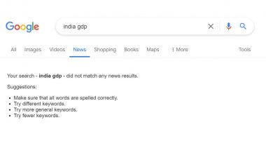 Google News Down: Search Engine Showing Zero Results Under News Section, Users Flag Issue With Screenshots (See Pics)