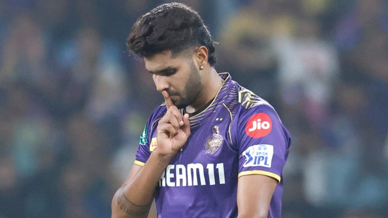 Harshit Rana Performs 'Finger On The Mouth' Celebration After Dismissing KL Rahul During LSG vs KKR IPL 2024 Match (See Pic)