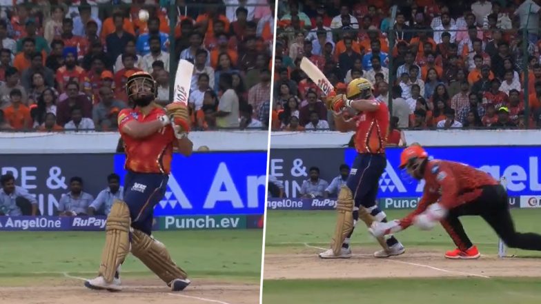 Heinrich Klaasen Shows Presence of Mind As He Takes Impressive Reflex Catch to Dismiss Prabhsimran Singh During SRH vs PBKS IPL 2024 Match (Watch Video)