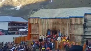 Char Dham Yatra 2024 Begins: 'Har Har Mahadev' Chants Echo as Doors of Kedarnath Dham, One of 12 Jyotirlingas, Open With Full Rituals (Watch Video)
