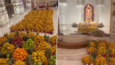 Akshaya Tritiya 2024: Ayodhya Ram Mandir Filled With Offerings of Fruits and Juice on Auspicious Hindu Festival, Video Surfaces
