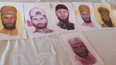 Jammu and Kashmir Police Release Sketches of Six Terrorists from Pakistan Involved in Killing of Village Defence Guard in Basantgarh (See Pic)
