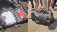 Lok Sabha Elections 2024: Maharashtra CM Eknath Shinde’s Luggage Checked by Officers of Election Commission in Nashik, Video Surfaces