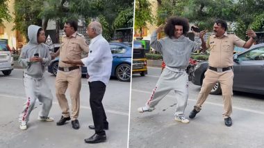 TikToker Noel Robinson Joins Mumbai’s Dancing Cop Amol Kamble, Viral Video Shows Duo Grooving to ‘Gulabi Sharara’