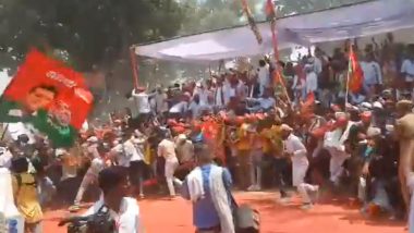 Stampede-Like Situation At Rahul Gandhi-Akhilesh Yadav's Joint Rally in UP's Prayagraj, Both Leaders Leave Stage Without Addressing Poll Meeting (Watch Video)