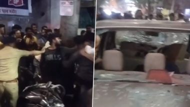 Nagpur Road Accident: Three Including Child Injured After Being Hit by Speeding Car in Zenda Chowk Area, Mob Vandalises Vehicle (Watch Video)