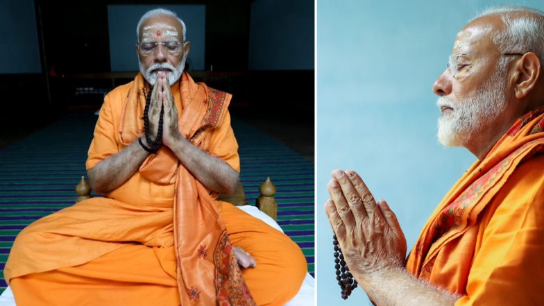 PM Narendra Modi Meditates at Vivekananda Rock Memorial in Kanniyakumari, Pics and Videos Surface