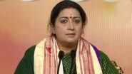 Smriti Irani Trails Behind Kishori Lal Sharma of Congress From Amethi Lok Sabha Seat in Early Trends As Counting of Votes Continues for India General Elections 2024