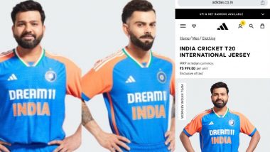 Team India Jersey for ICC T20 World Cup 2024 Priced at Rs 5999, Available Online on Adidas' Official Website